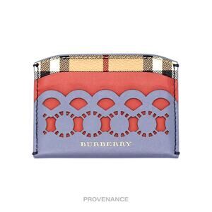 🔴 Burberry Card Wallet - Nova Check Laser Cut Patchwork